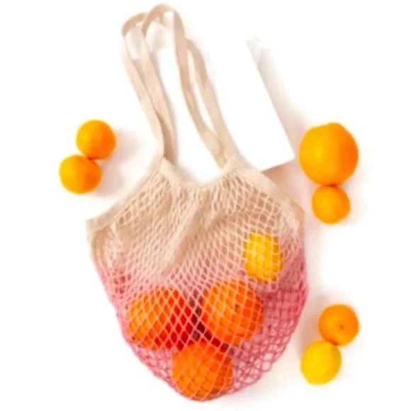 *SALE* Camp Collection Dip Dyed Pink Crochet Tote Bag - Picture 6 of 6